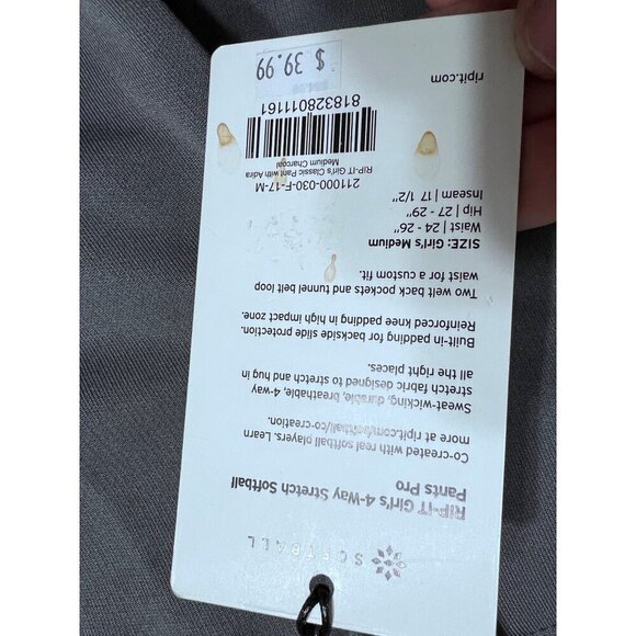 Rip it 4-way stretch softball pants pro girls size medium - Picture 5 of 8